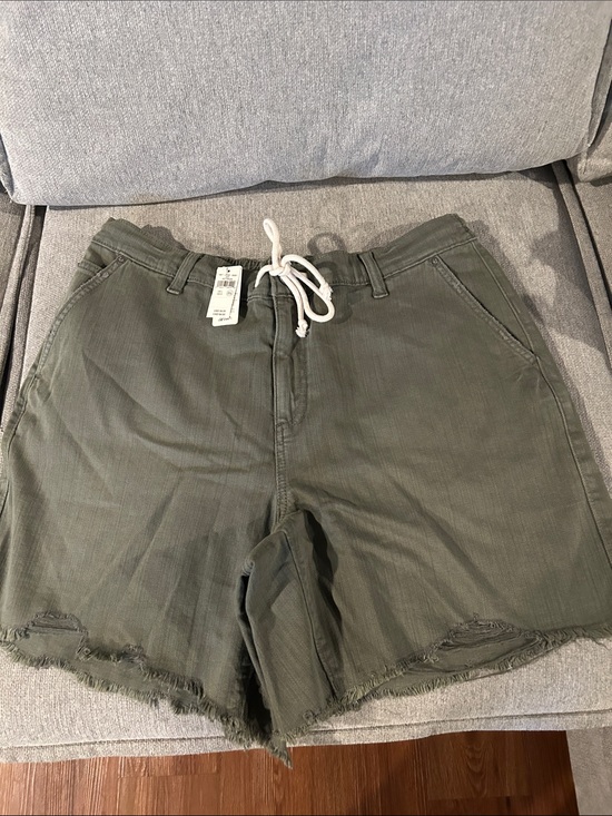 aerie Pants - aerie Olive Green Drawstring Casual Shorts